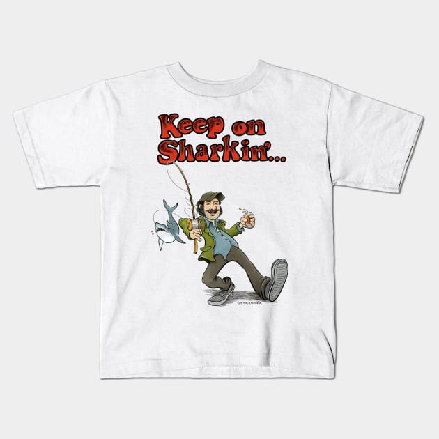 Keep On Sharkin’ Kids T-Shirt by Ostrander